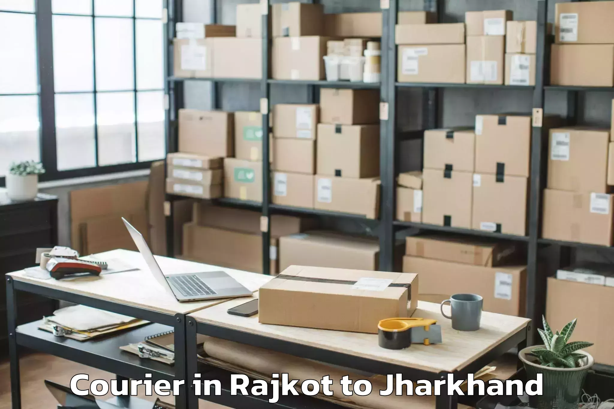 Book Rajkot to Medininagar Daltonganj Courier Online